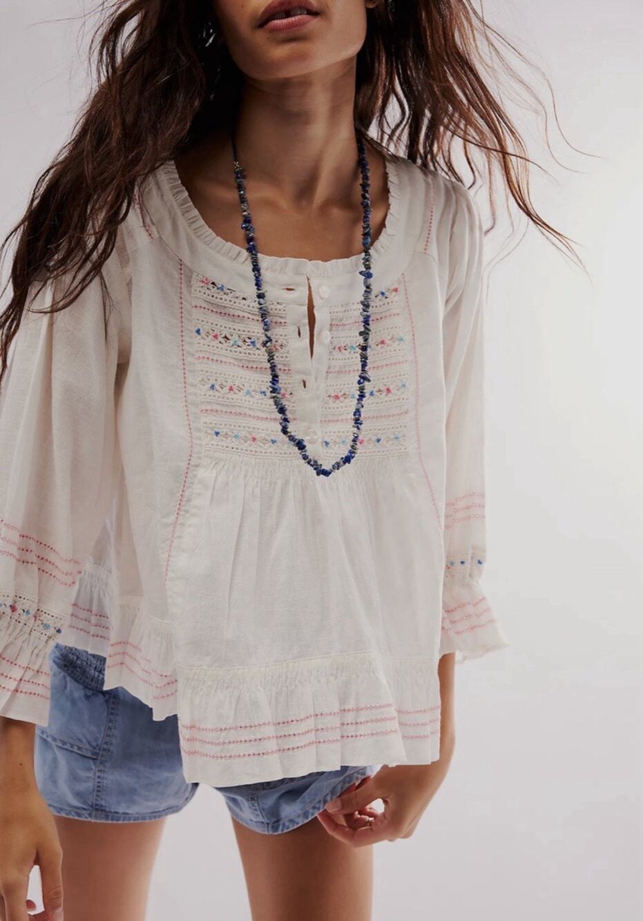 Free People Ready For You Blouse Size M